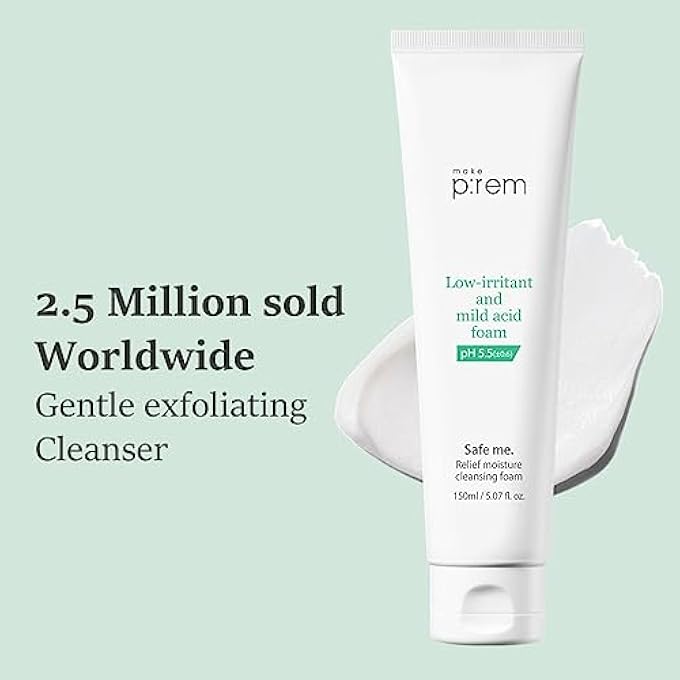 STRBOXONG SAFE ME. RELIEF MOISTURE CLEANSING FOAM, DELICATE EYE-FRIENDLY FACE WASH, PH BALANCED DEEP PORE CLEANSING, KOREAN SKIN CARE, 150ML, 5.07 FL.OZ. - Image 3